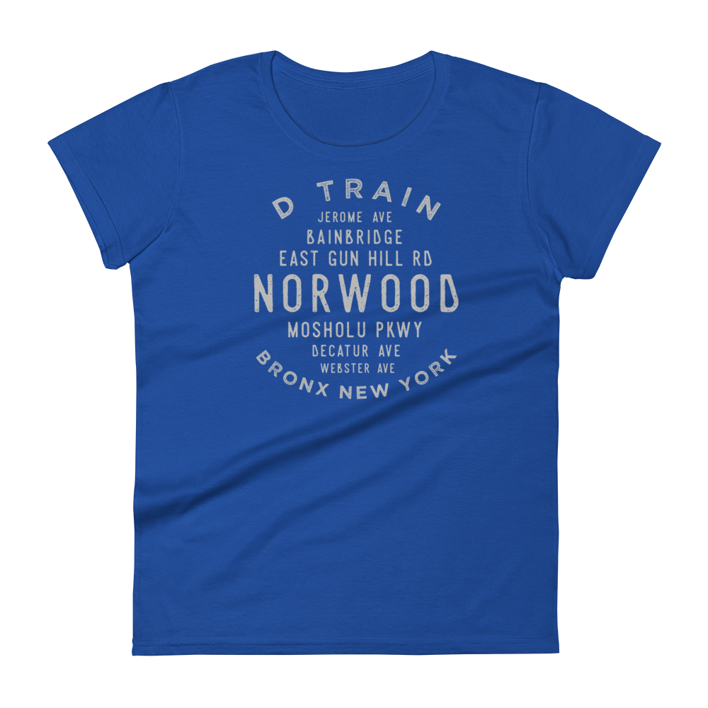 Norwood Bronx NYC Women's Grid Tee