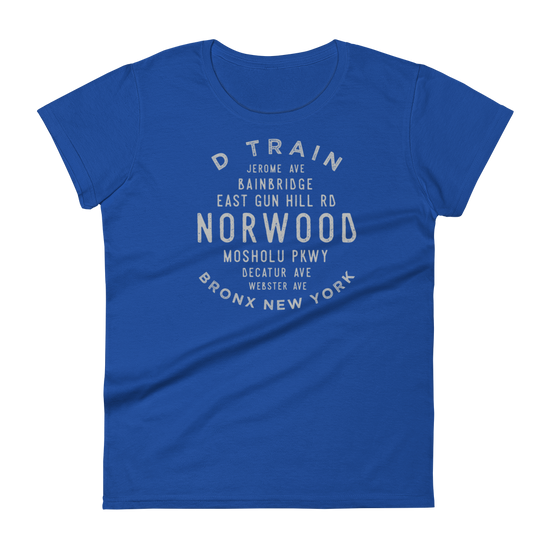 Norwood Bronx NYC Women's Grid Tee