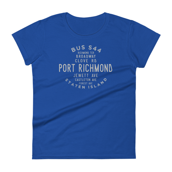 Port Richmond Staten Island NYC Women's Grid Tee