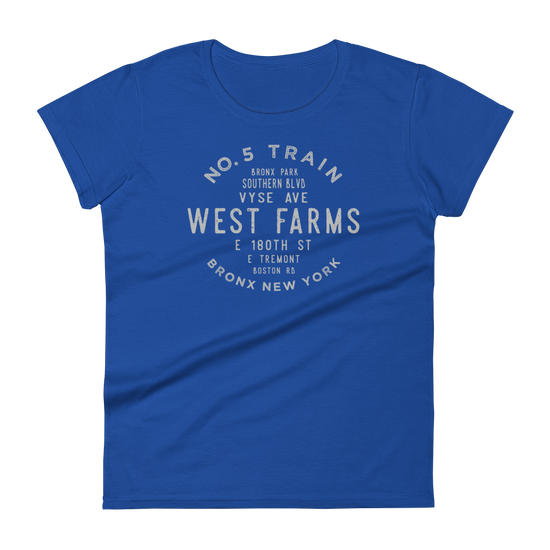 West Farms Bronx NYC Women's Grid Tee