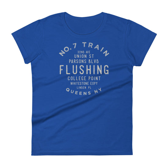 Flushing Queens NYC Women's Grid Tee