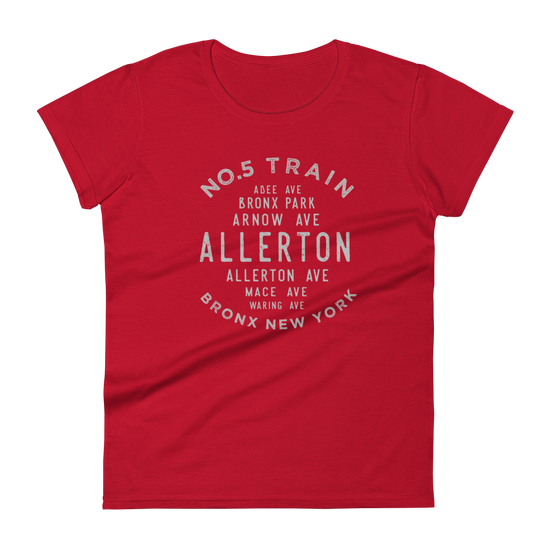 Allerton Bronx NYC Women's Grid Tee