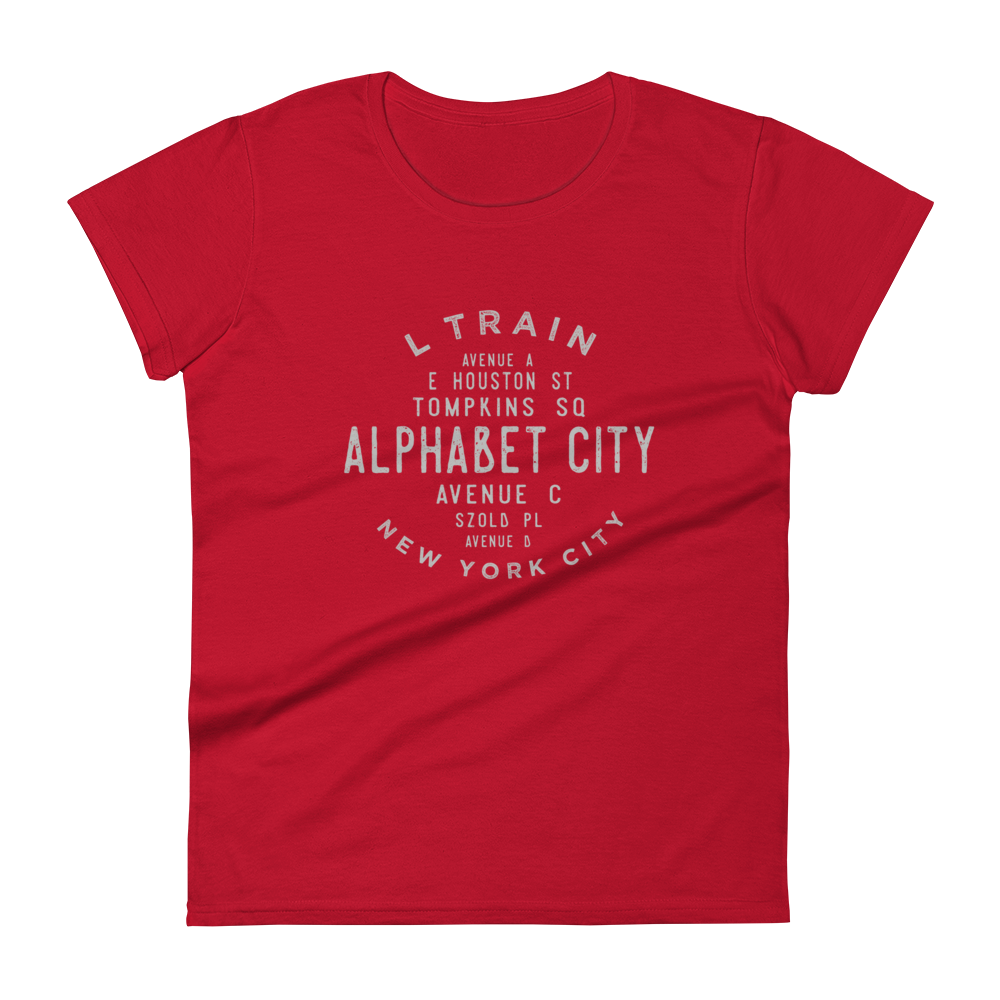 Alphabet City Manhattan NYC Women's Grid Tee