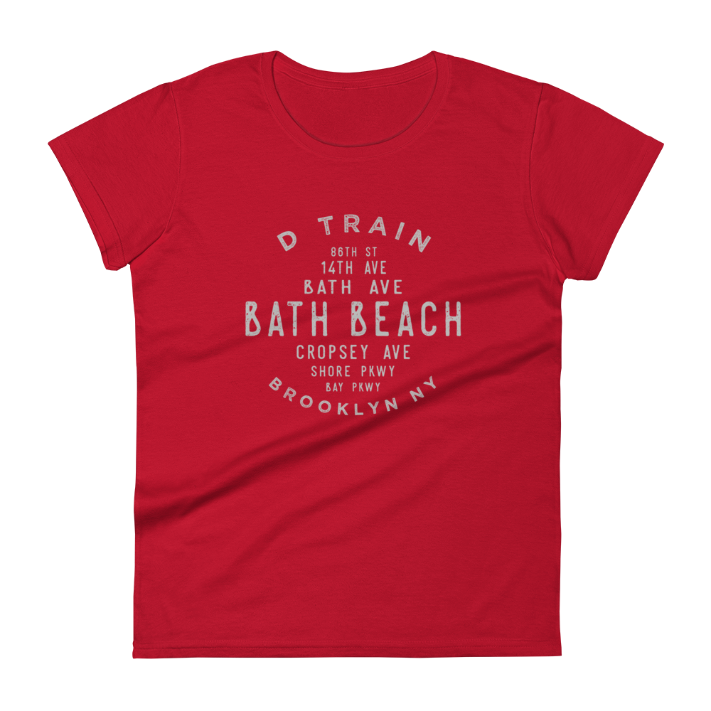 Bath Beach Brooklyn NYC Women's Grid Tee