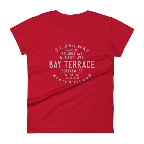 Bay Terrace Staten Island NYC Women's Grid Tee