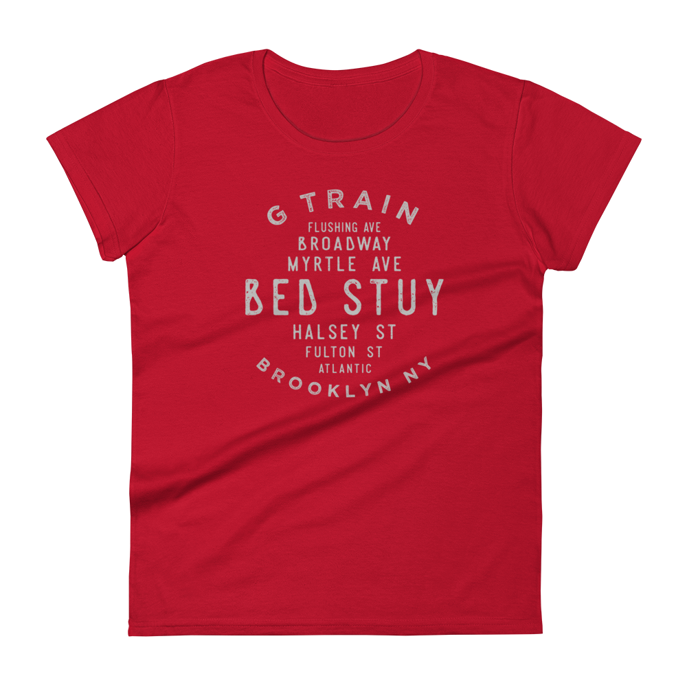 Bed Stuy Brooklyn NYC Women's  Grid Tee