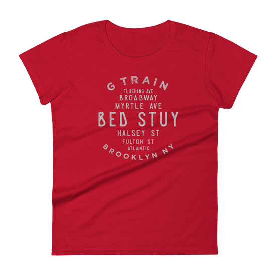 Bed Stuy Brooklyn NYC Women's  Grid Tee