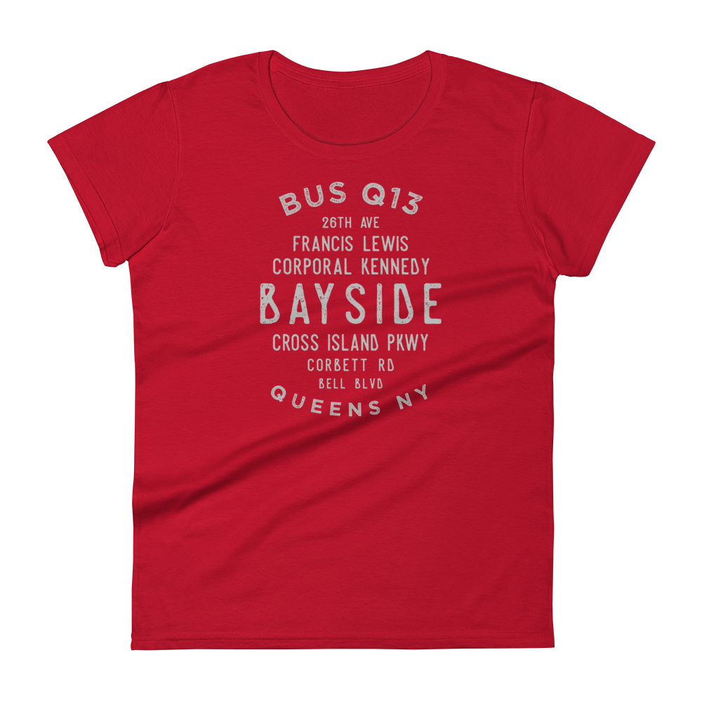 Bayside Queens NYC Women's Grid Tee