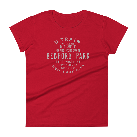 Bedford Park Bronx NYC Women's Grid Tee