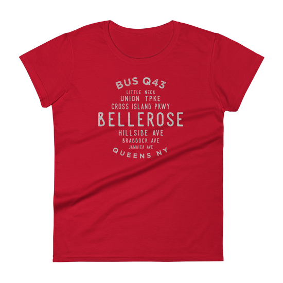 Bellerose Queens NYC Women's Grid Tee