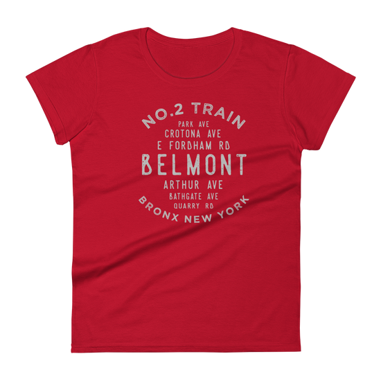 Belmont Bronx NYC Women's Grid Tee