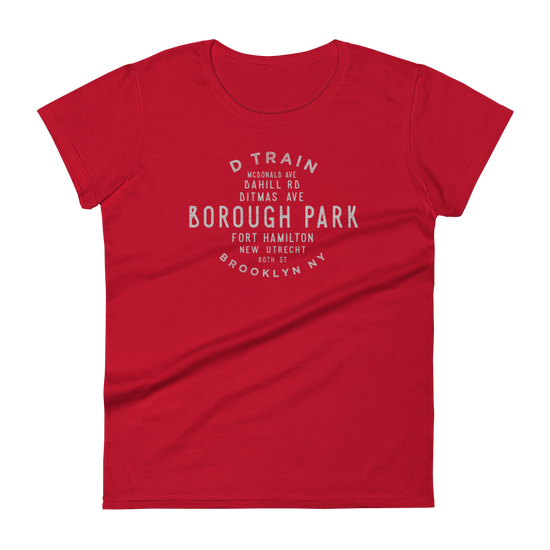 Borough Park Brooklyn NYC Women's Grid Tee