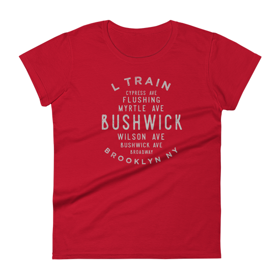 Bushwick Brooklyn NYC Women's Grid  Tee