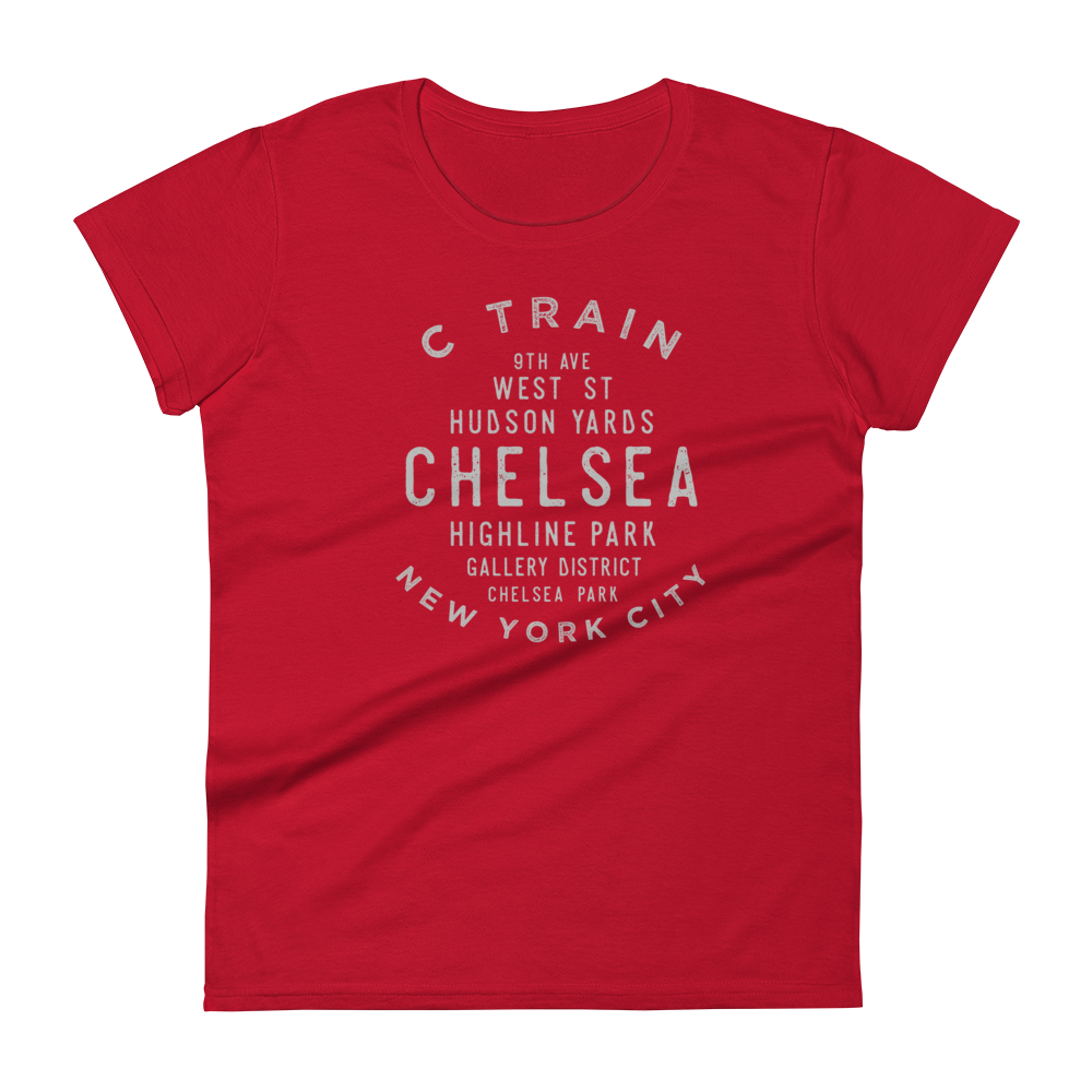 Chelsea Manhattan NYC Women's Grid Tee