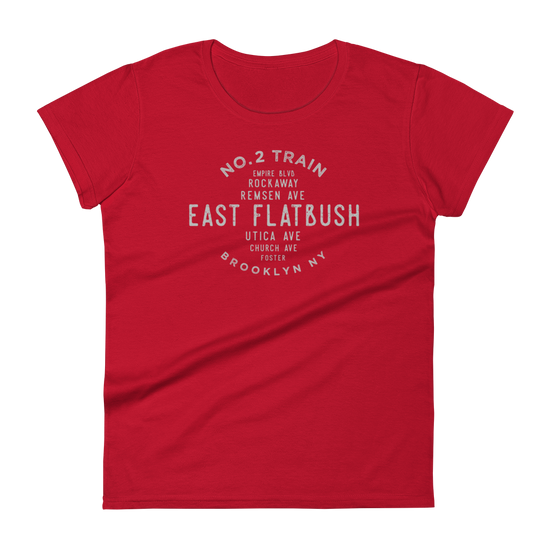 East Flatbush Brooklyn NYC Women's Grid Tee