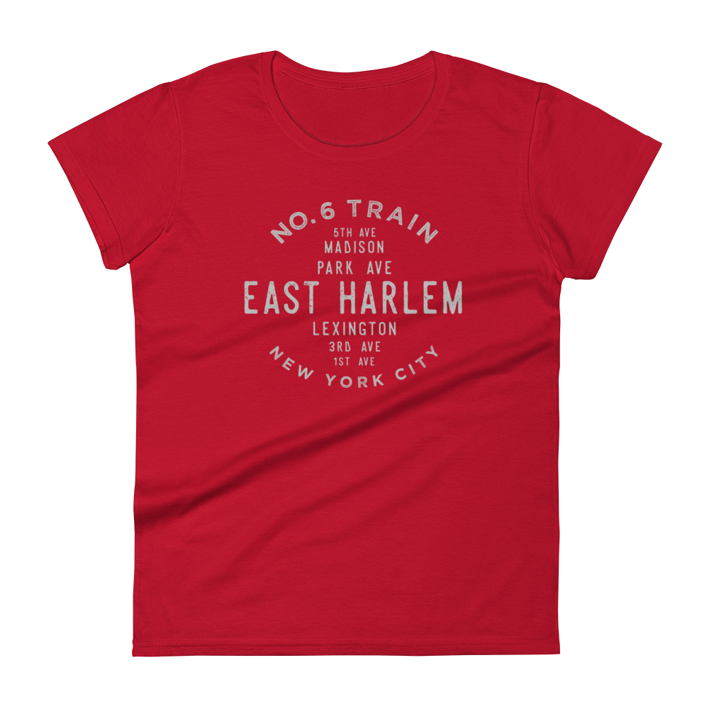 East Harlem Manhattan NYC Women's Grid Tee