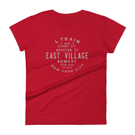 East Village Manhattan NYC Women's Grid Tee