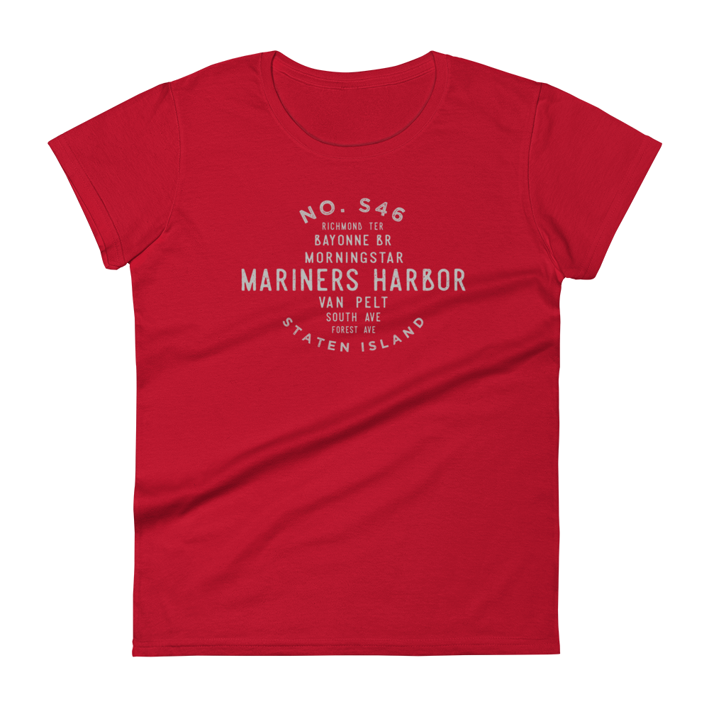 Mariners Harbor Staten Island NYC Women's Grid Tee