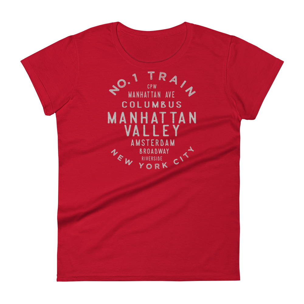 Manhattan Valley Manhattan NYC Women's Grid Tee