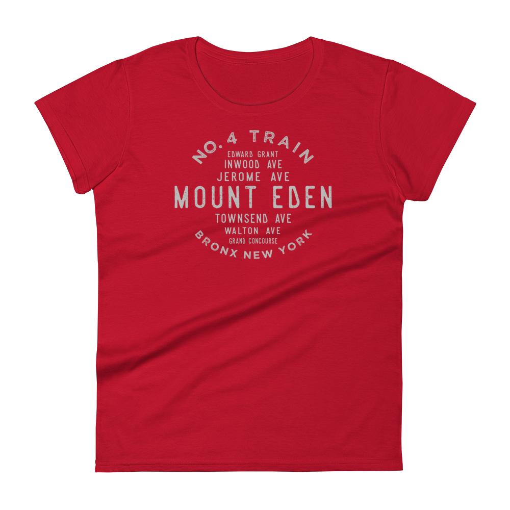 Mount Eden Bronx NYC Women's Grid Tee