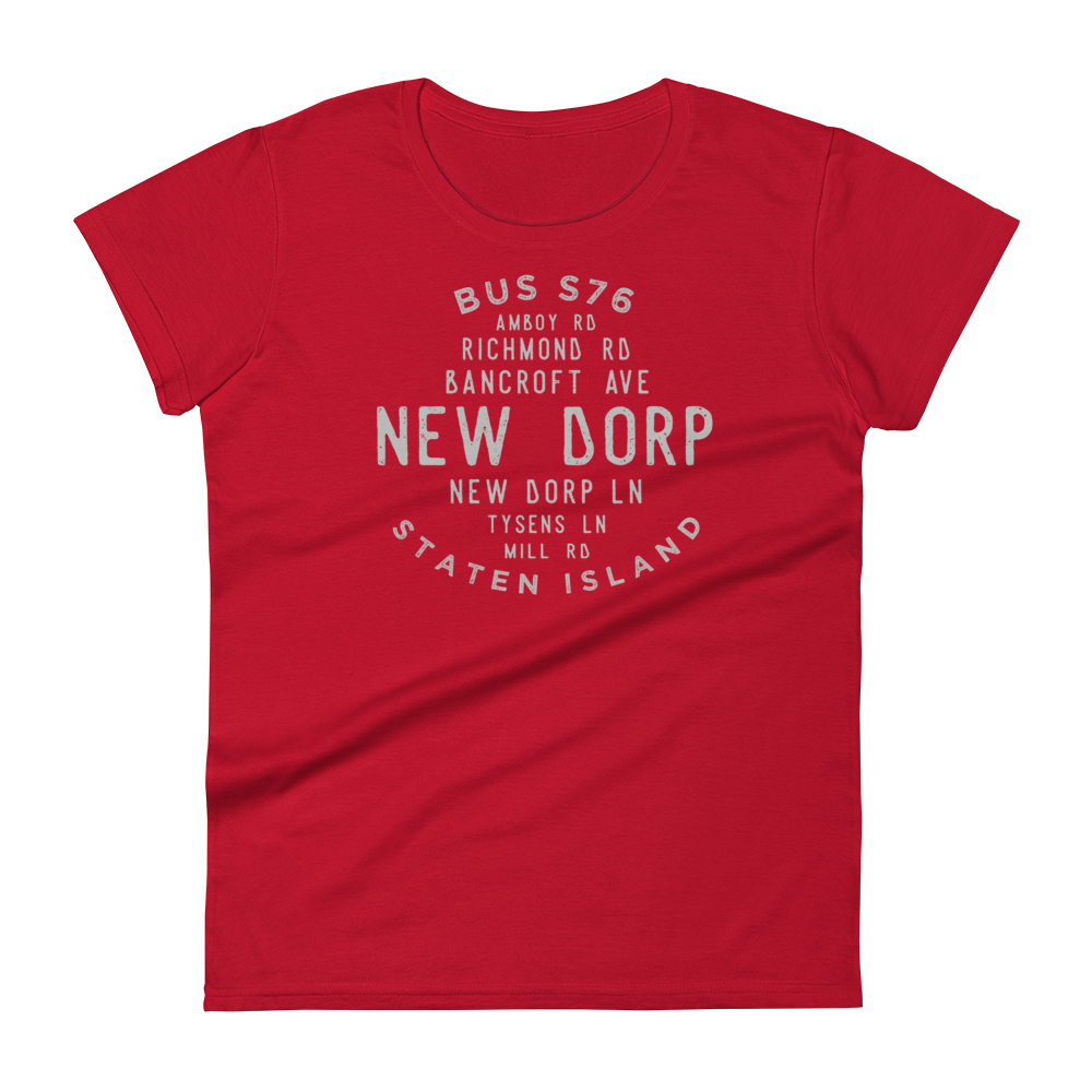 New Dorp Staten Island NYC Women's Grid Tee