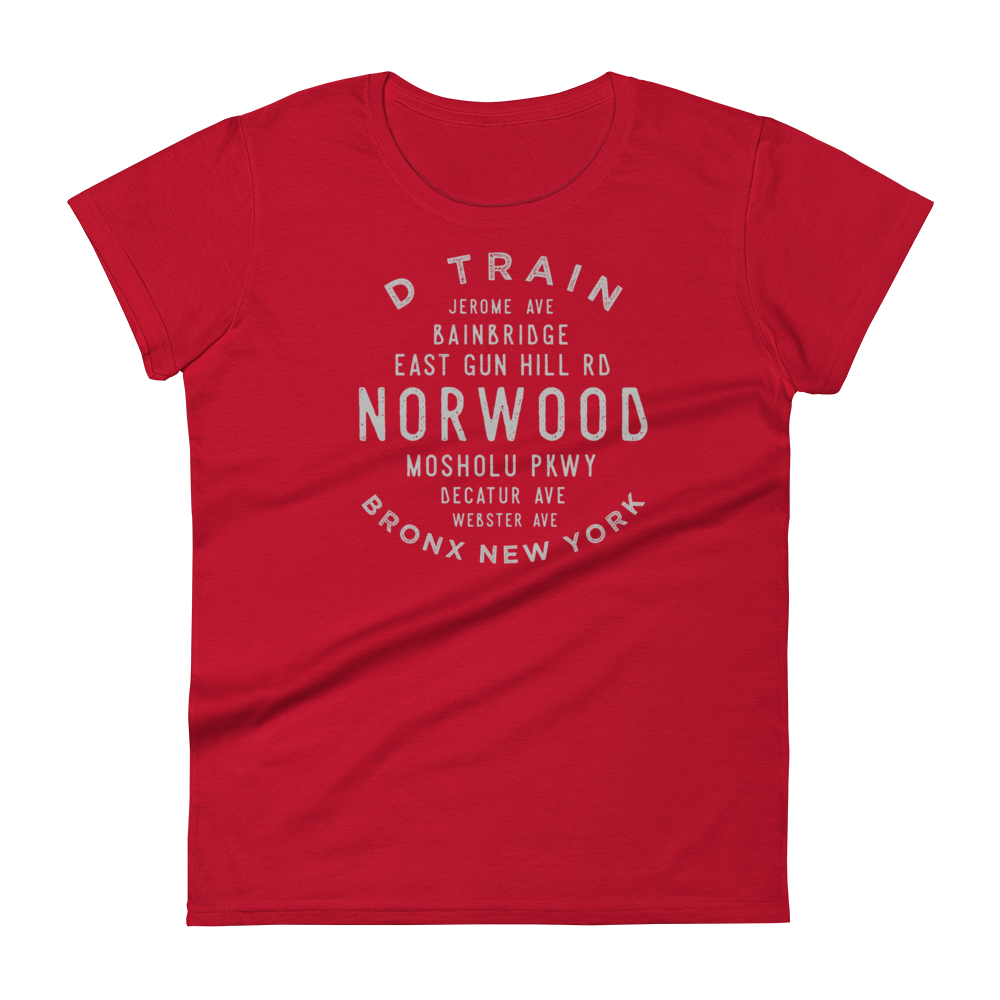 Norwood Bronx NYC Women's Grid Tee