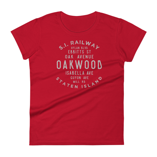 Oakwood Staten Island NYC Women's Grid Tee