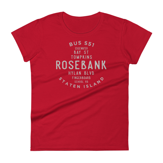 Rosebank Staten Island NYC Women's Grid Tee