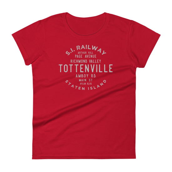 Tottenville Staten Island NYC Women's Grid Tee