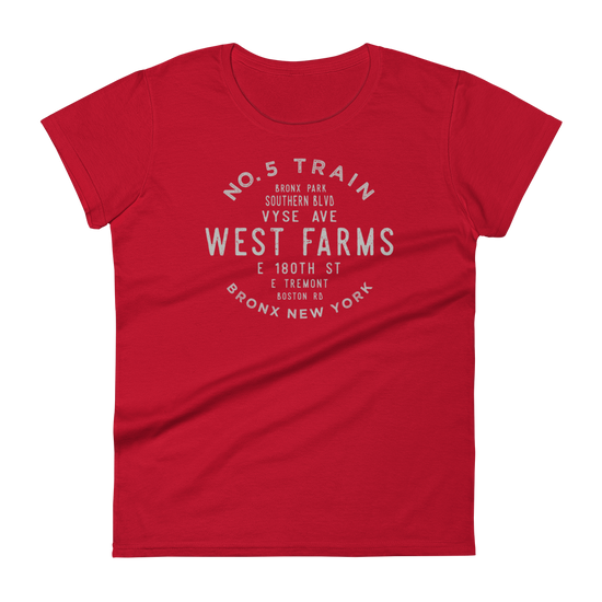 West Farms Bronx NYC Women's Grid Tee