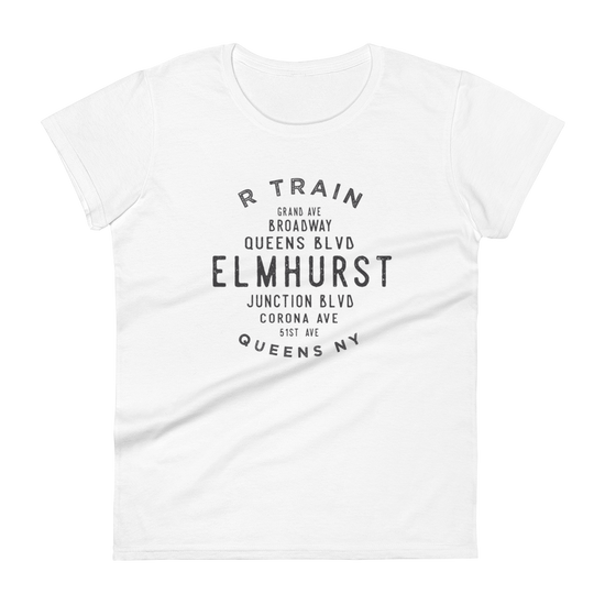 Elmhurst Queens NYC Women's Grid Tee