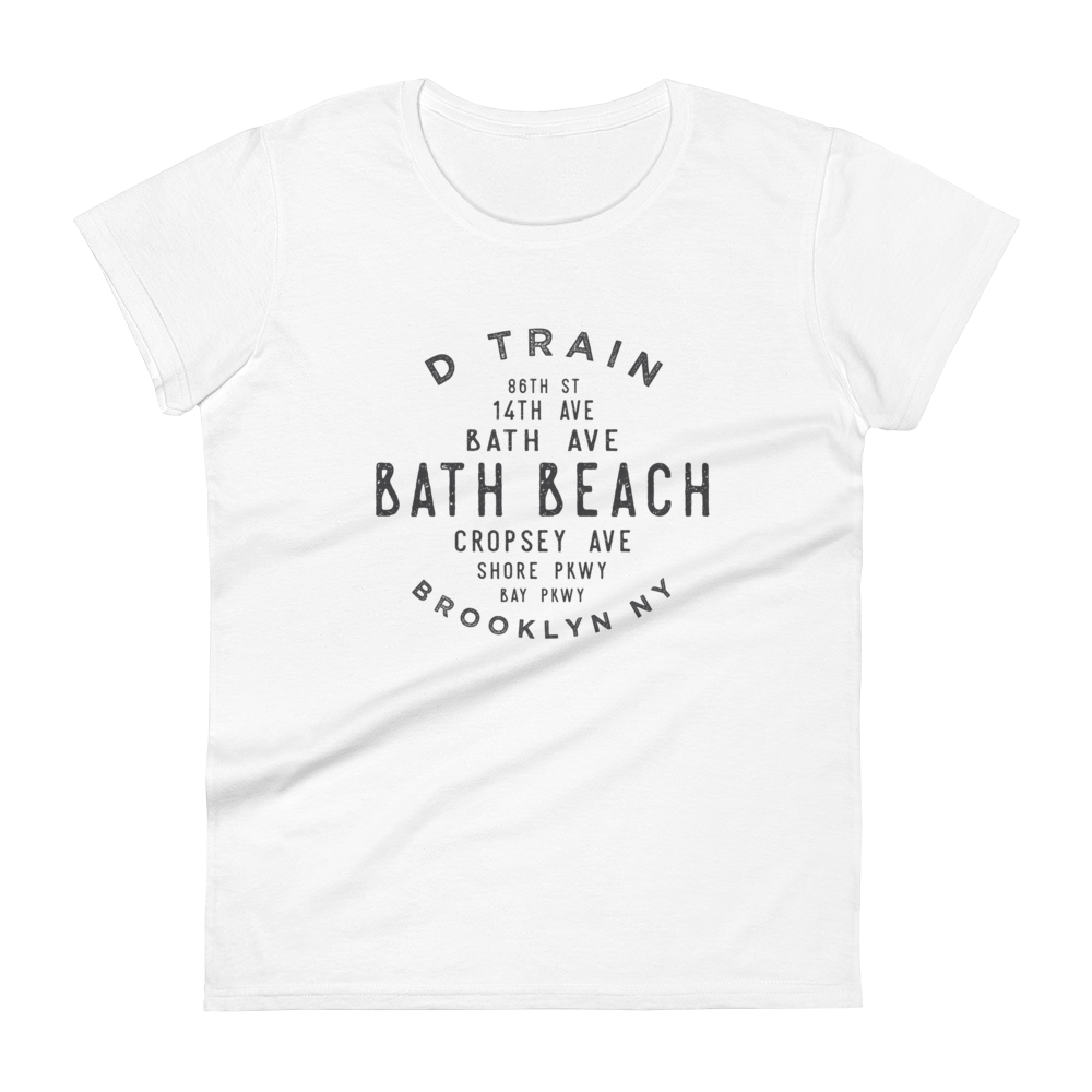 Bath Beach Brooklyn NYC Women's Grid Tee