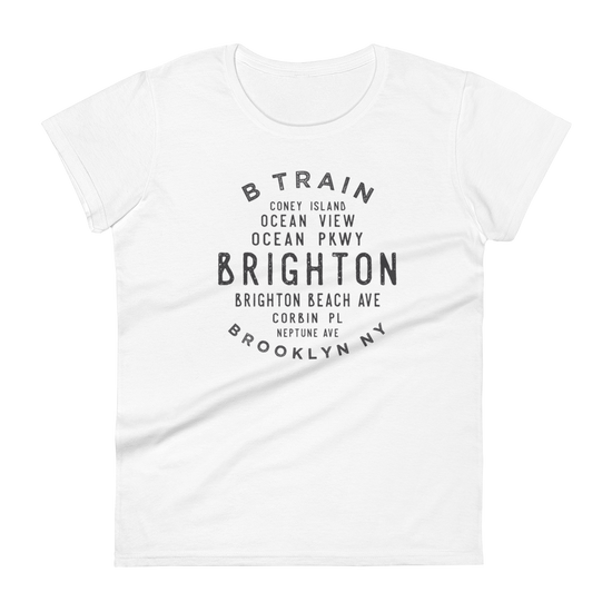 Brighton Beach Brooklyn NYC Women's Grid Tee