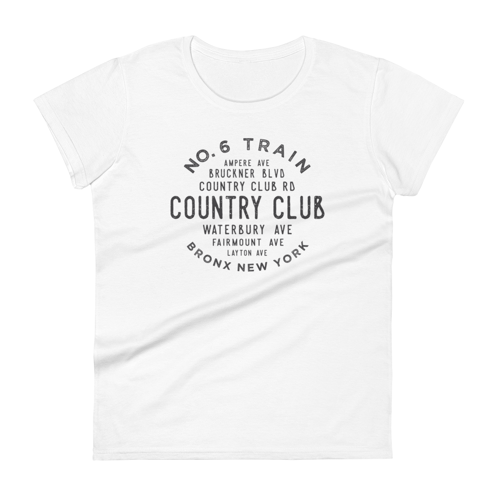 Country Club Bronx NYC Women's  Grid Tee