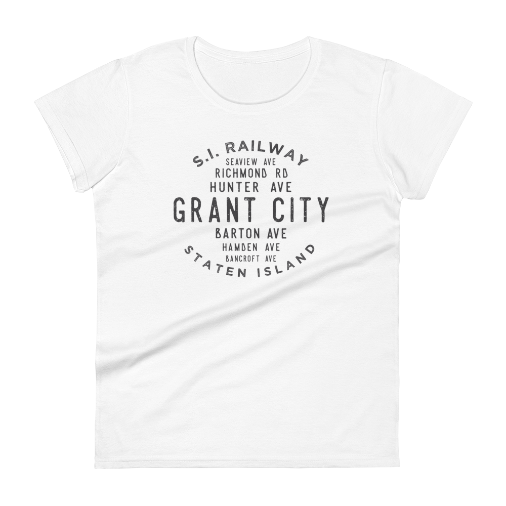 Grant City Staten Island NYC Women's Grid Tee