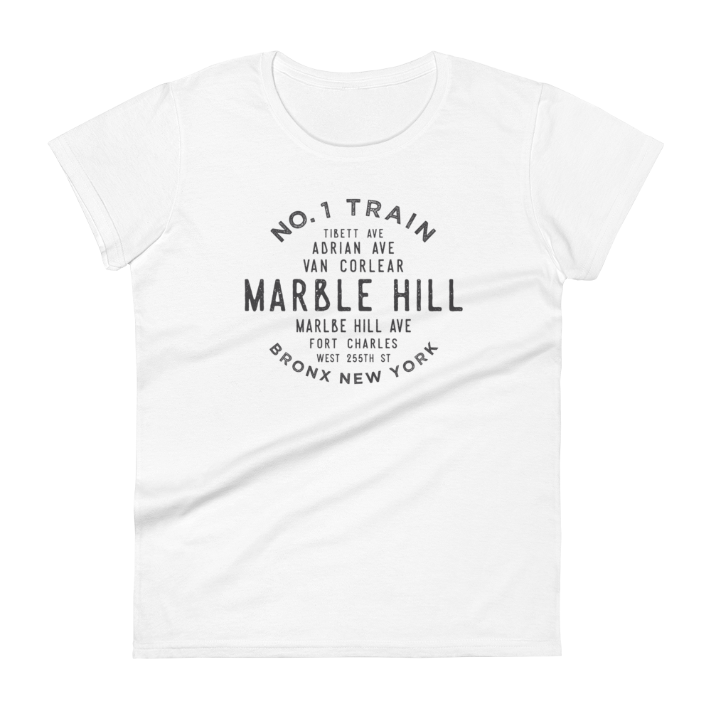 Marble Hill Bronx NYC Women's Grid Tee