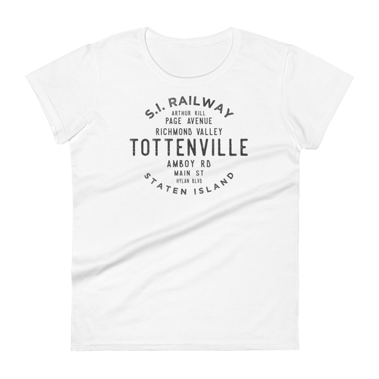 Tottenville Staten Island NYC Women's Grid Tee