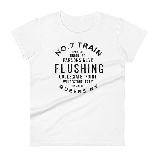 Flushing Queens NYC Women's Grid Tee