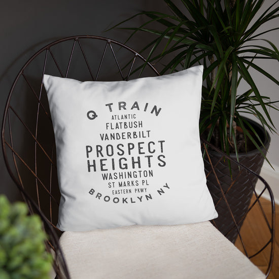 Prospect Heights Brooklyn NYC Pillow