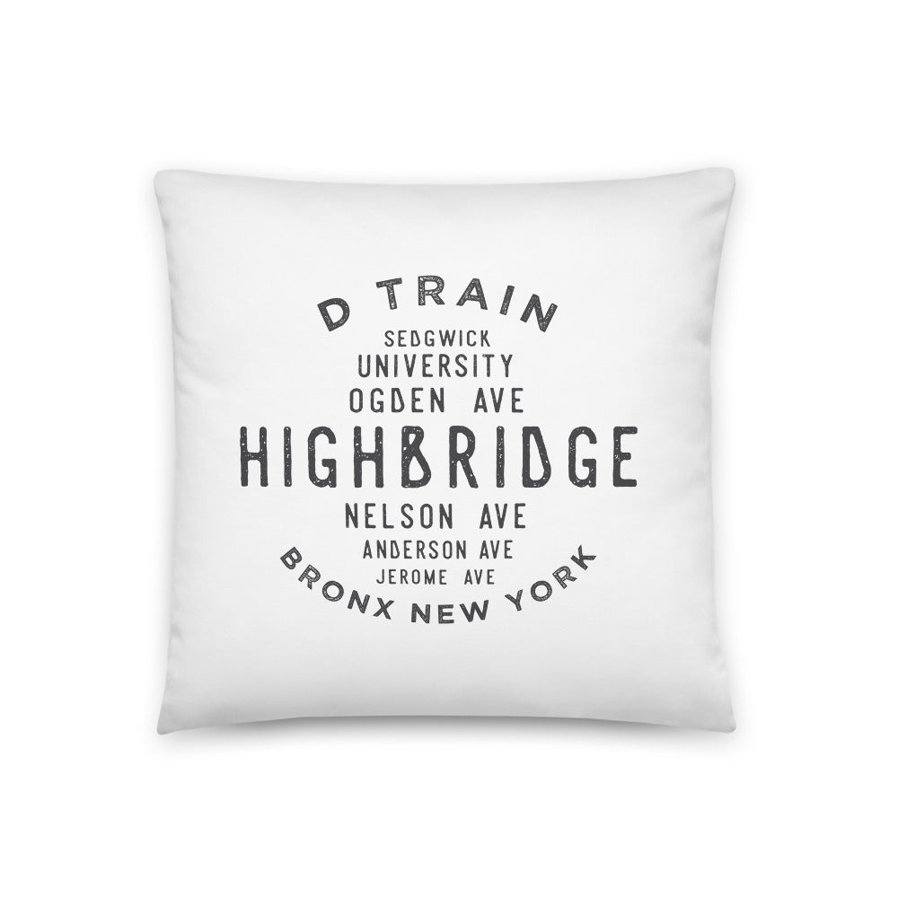 Highbridge Bronx NYC Pillow