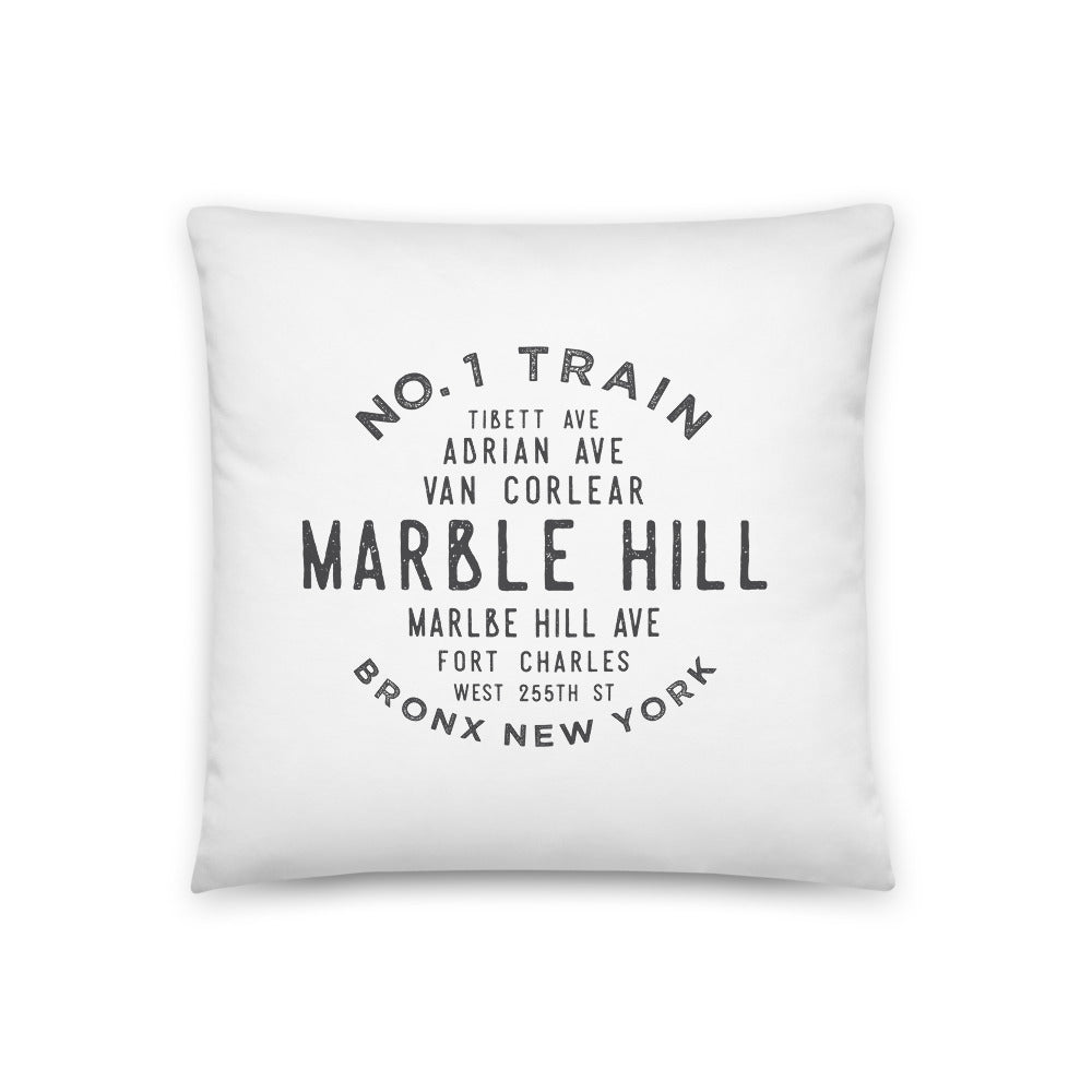 Marble Hill Bronx NYC Pillow