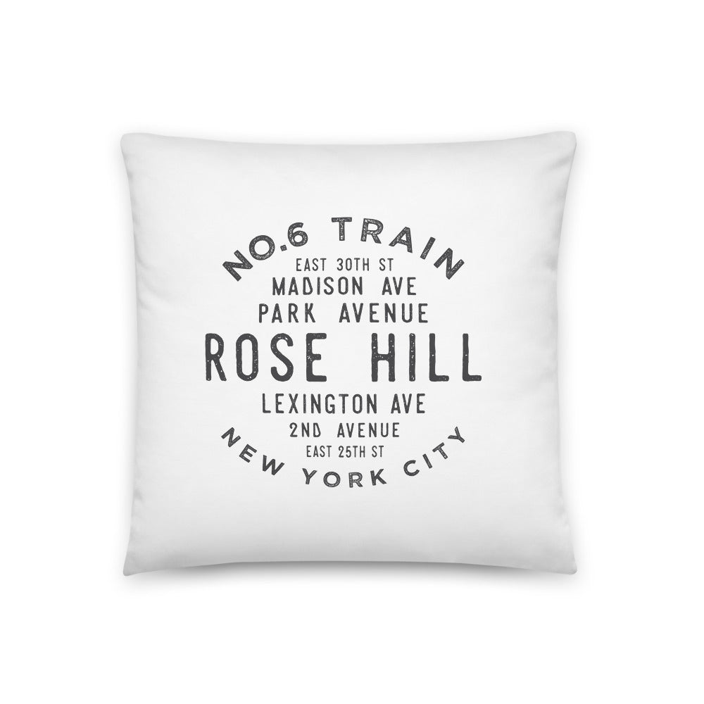 Rose Hill Manhattan NYC Pillow