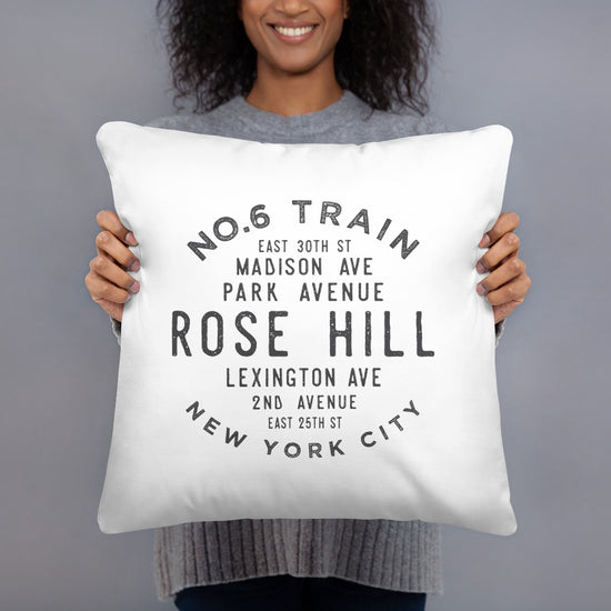 Rose Hill Manhattan NYC Pillow