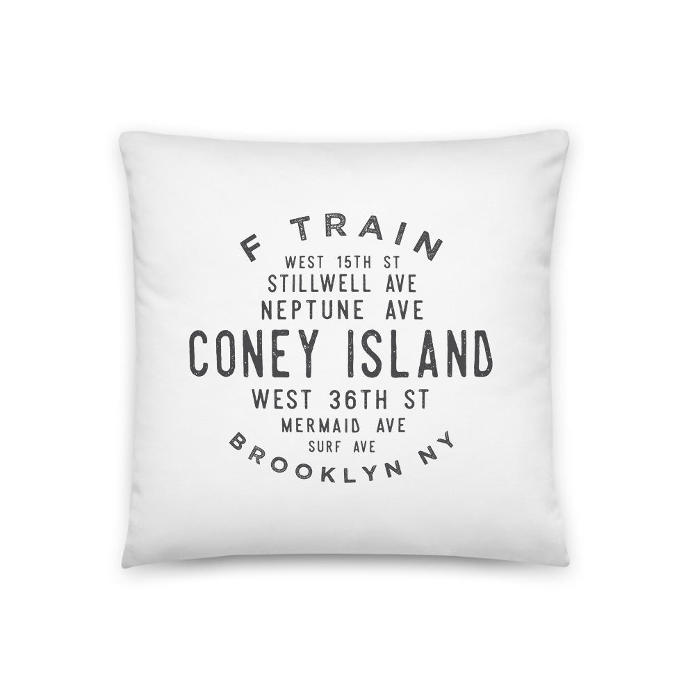 Coney Island Brooklyn NYC Basic Pillow
