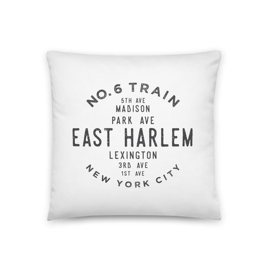 East Harlem Manhattan NYC Pillow