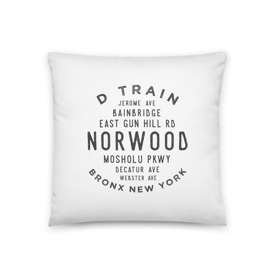 Norwood Bronx NYC Pillow