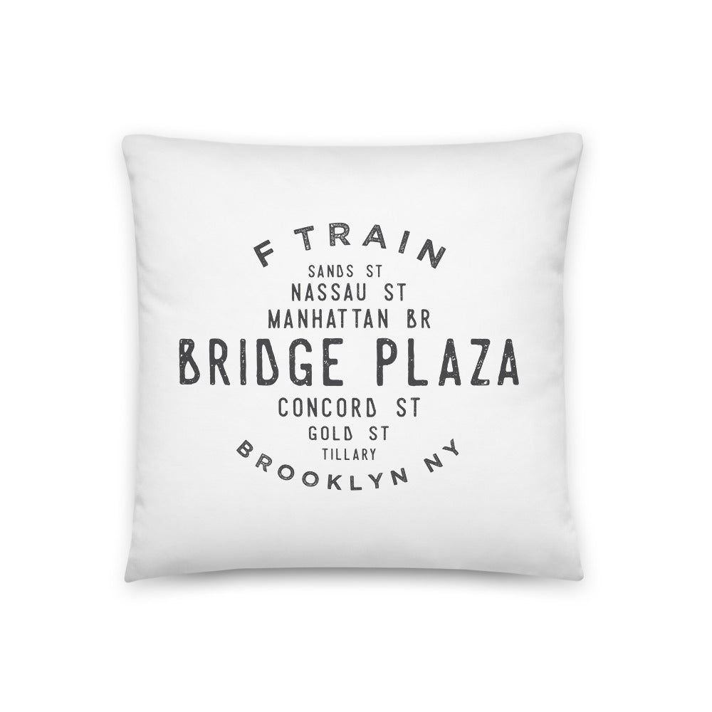 Bridge Plaza Brooklyn NYC Pillow