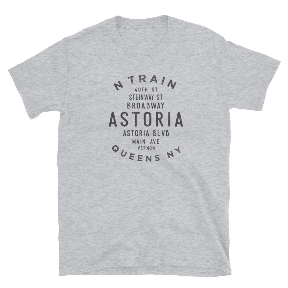 Astoria Queens NYC Adult Mens Grid Tee
