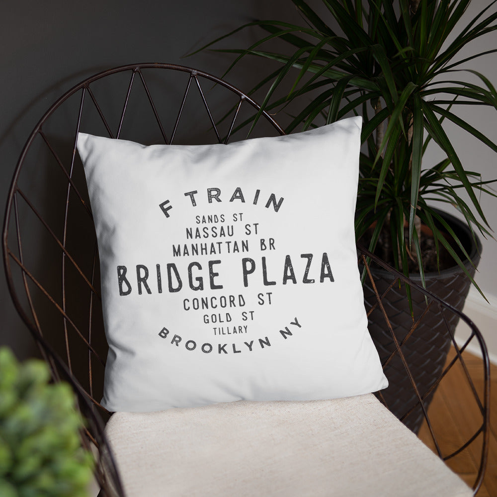 Bridge Plaza Brooklyn NYC Pillow