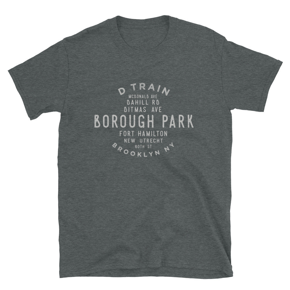 Borough Park Brooklyn NYC Adult Mens Grid Tee